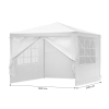 Namiot pawilon ogrodowy handlowy 3x3m + 4 ścianki biały ModernHome