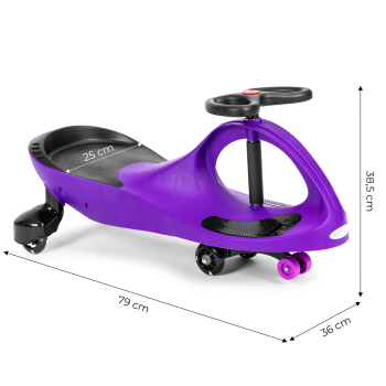 Jeździk grawitacyjny pojazd dla dzieci koła LED fioletowy ECOTOYS