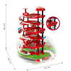 Garaż samochodowy XXL straż pożarna 5 poziomów + mata z miastem 82 elementy