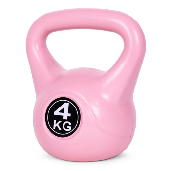 Kettlebell kettle 4 kg do ćwiczeń hantla kula odważnik obciążenie ciężar fitness różowy ModernHome