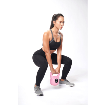 Kettlebell kettle 6 kg do ćwiczeń hantla kula odważnik obciążenie ciężar fitness różowy ModernHome