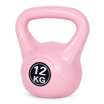 Kettlebell kettle 12 kg do ćwiczeń hantla kula odważnik obciążenie ciężar fitness różowy ModernHome