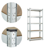 Regał magazynowy 180x90x30 cm stal galwanizowana 5 półek 875 kg ModernHome