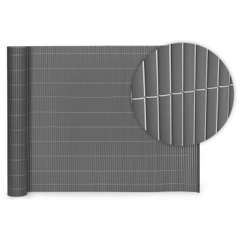 Dwustronna mata bambusowa 100x500 cm na balkon taras ogrodzenie antracyt MultiGarden