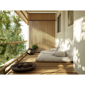 Dwustronna mata bambusowa 150x300 cm na balkon taras ogrodzenie naturalna MultiGarden