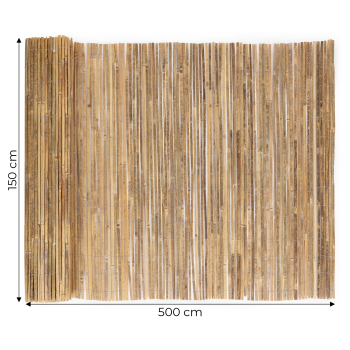 Dwustronna mata bambusowa 150x500 cm na balkon taras ogrodzenie naturalna MultiGarden