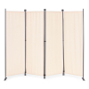 Składany parawan ogrodowy pokojowy 4-panelowy 167x216 cm beżowy MultiGarden
