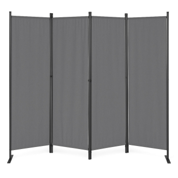 Składany parawan ogrodowy pokojowy 4-panelowy 167x216 cm szary MultiGarden