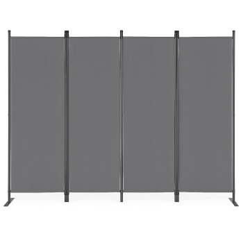 Składany parawan ogrodowy pokojowy 4-panelowy 167x216 cm szary MultiGarden
