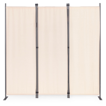 Składany parawan ogrodowy pokojowy 3-panelowy 167x164 cm beżowy MultiGarden