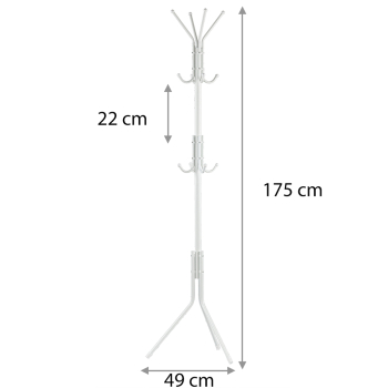 Wieszak stojak na ubrania Biały ModernHome
