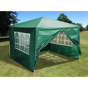 Namiot pawilon ogrodowy handlowy 3x3m + 4 ścianki zielony ModernHome