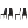 Zestaw krzesła tapicerowane do jadalni i salonu 4szt czarne