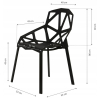 Komplet nowoczesnych krzeseł do salonu czarne 4szt