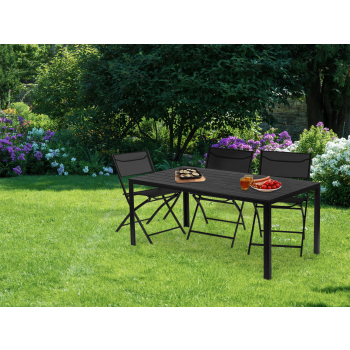 Stół ogrodowy cateringowy 156 x 78cm Czarny