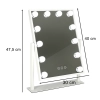 Lusterko do makijażu kosmetyczne podświetlane 12 LED Hollywood z 12 żarówkami USB 30 x 40 cm