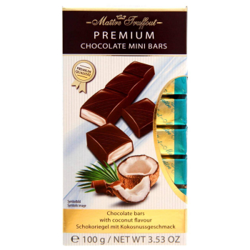 Batoniki Premium mlecznej czekolady z nadzieniem kokosowym 100g
