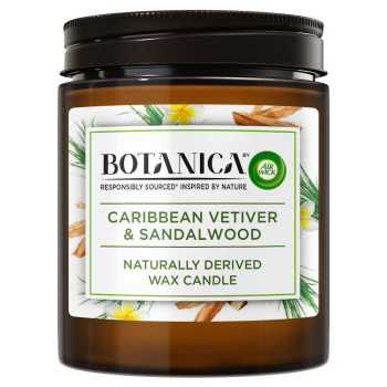 Air Wick Botanica Świeca zapachowa Caribbean Vetiver&Sandalwood 205 g