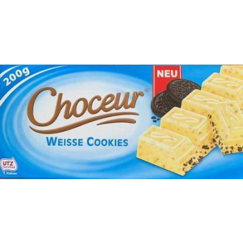 Choceur Weisse Cookies - Czekolada Biała z Ciastkiem 200g