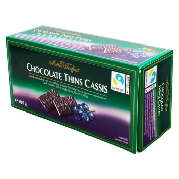 MaitreTruffout Talarki Czekoladowe z Kremem z Czarnej Porzeczki 200 g
