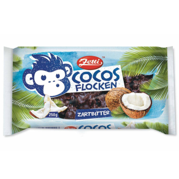 Kokos- Flocken 200 g- Kokos oblany gorzką czekoladą