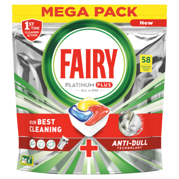 Fairy Platinum Plus Anti-Dual Lemon 58 szt.