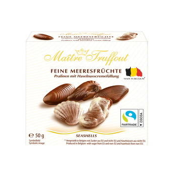 MaitreTruffout Praliny Belgijskie Muszle Morskie 50 g