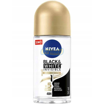 Nivea Black&White Invisible Silky Smooth Antyperspirant Roll-on 50 ml