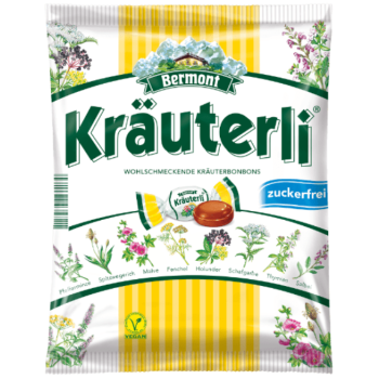 Bermont Kräuterli Original Cukierki bez Cukru 125 g