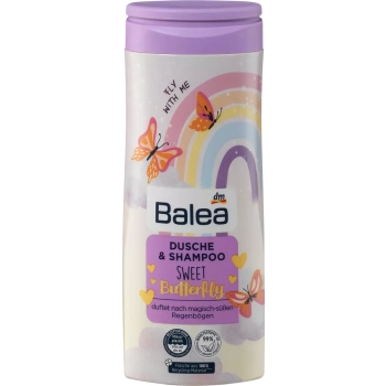 Balea Sweet Butterfly Szampon i Żel pod Prysznic dla Dzieci 300 ml