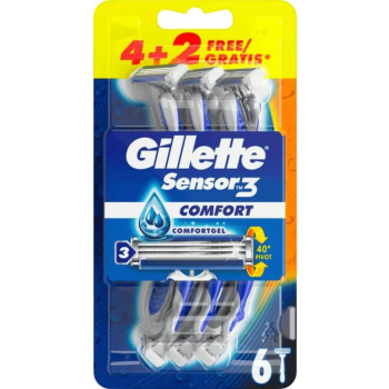 Gillette Sensor 3 Comfort Maszynka Jednorazowa 6 szt.