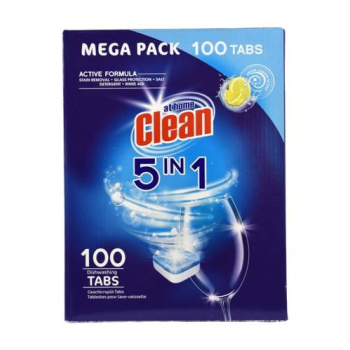 At Home Clean 5w1 Tabletki do Zmywarki Mega Pack 100 szt.
