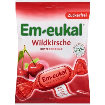 Em-eukal Wildkirsche Cukierki bez Cukru 75 g