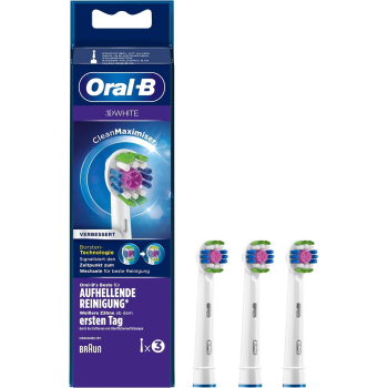 Oral-B końcówki 3D White Clean Maximiser do szczoteczek elektrycznych 3 szt.