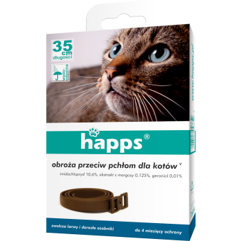 Happs Obroża Przeciw Pchłom dla Kotów