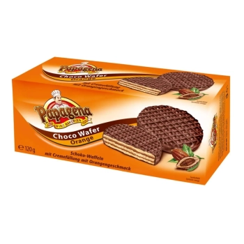 Papagena Wafle Pomarańczowe w Ciemnej Czekoladzie 120 g