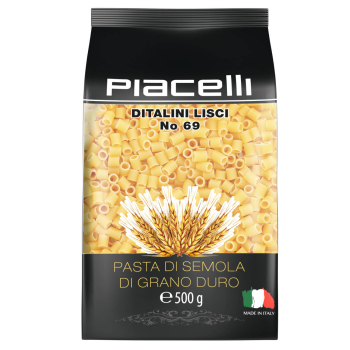 Piacelli Ditalini Lisci No 69 Makaron z Semoliny 500 g