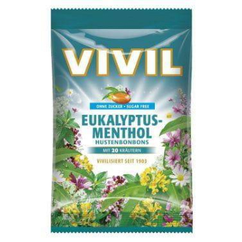 Vivil Eukalyptus-Menthol Cukierki bez Cukru 110 g