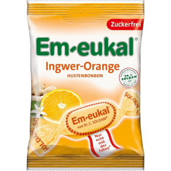 Em-eukal Ingwer-Orange Cukierki bez Cukru 75 g