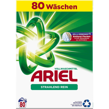 Ariel Strahlend Rein Universalny Proszek do Prania 80 prań DE