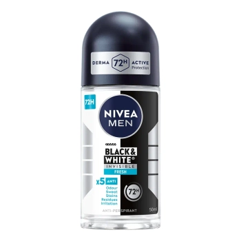 Nivea Men Black&White Invisible Fresh Antyperspirant Roll-On 50 ml