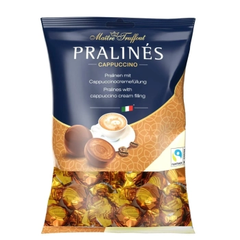 MaitreTruffout Praliny z Mlecznej Czekolady z Kremem Cappuccino 125 g