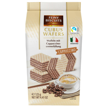 Feiny Biscuits Cubus Wafle z Kremem Cappuccino 125 g