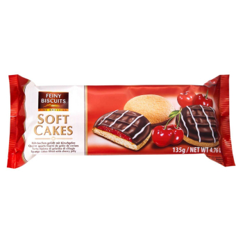 Feiny Biscuits Biszkopty z Galaretką Wiśniową Oblane Czekoladą 135g