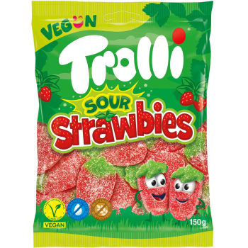 Trolli Sour Strawbies Żelki 150 g