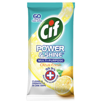 Cif Power & Shine Citrus Fresh Chusteczki Nawilżone 60 szt.