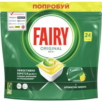Fairy Original All In One Lemon Tabletki do Zmywarki 24 szt.