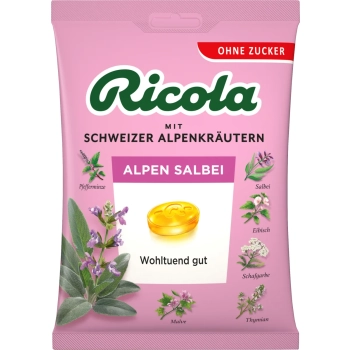 Ricola Alpen-Salbei Cukierki bez Cukru 75 g