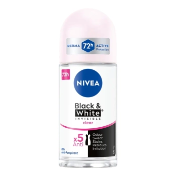 Nivea Black&White Invisible Clear Antyperspirant Roll-On 50 ml