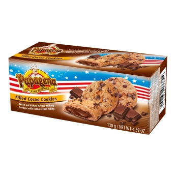 Papagena Choco Chip Ciastka z Kremem Czekoladowym 130 g